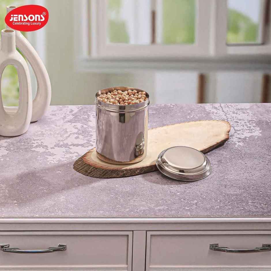 Jensons Stainless Steel Kitchen Storage Canister 12 cm | Airtight Container