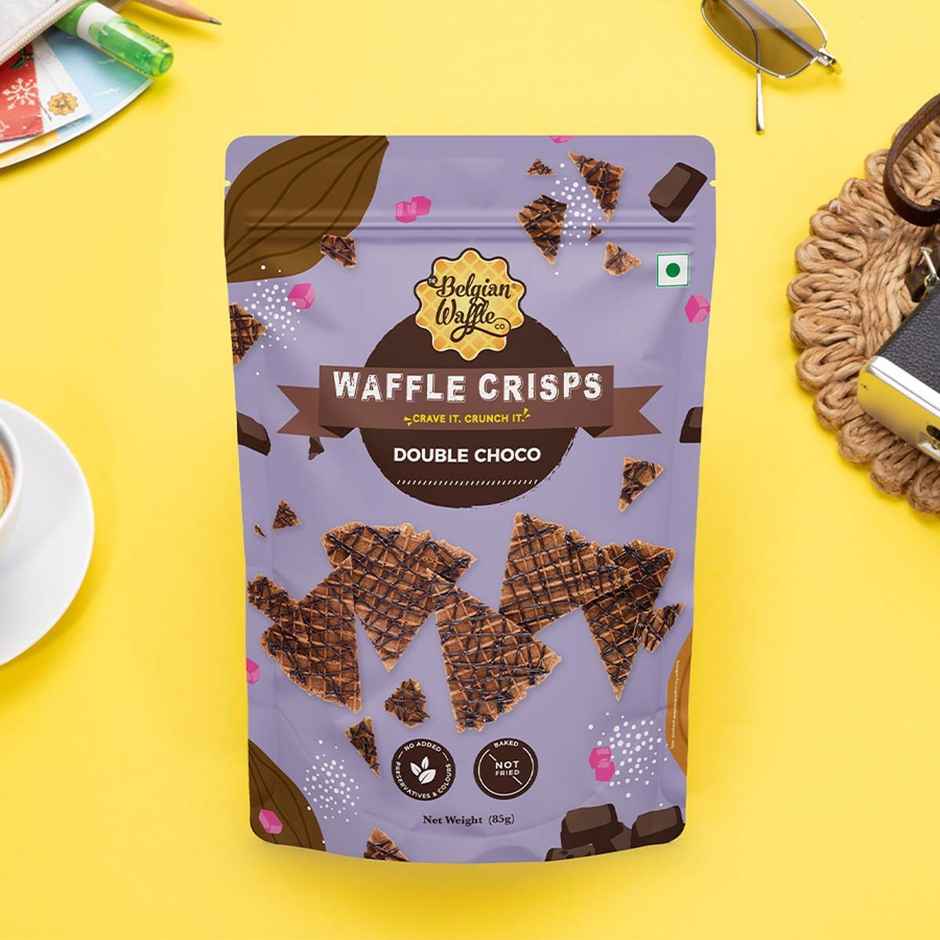 The Belgian Waffle Co Double Choco Crisps | Crispy & Chocolatey