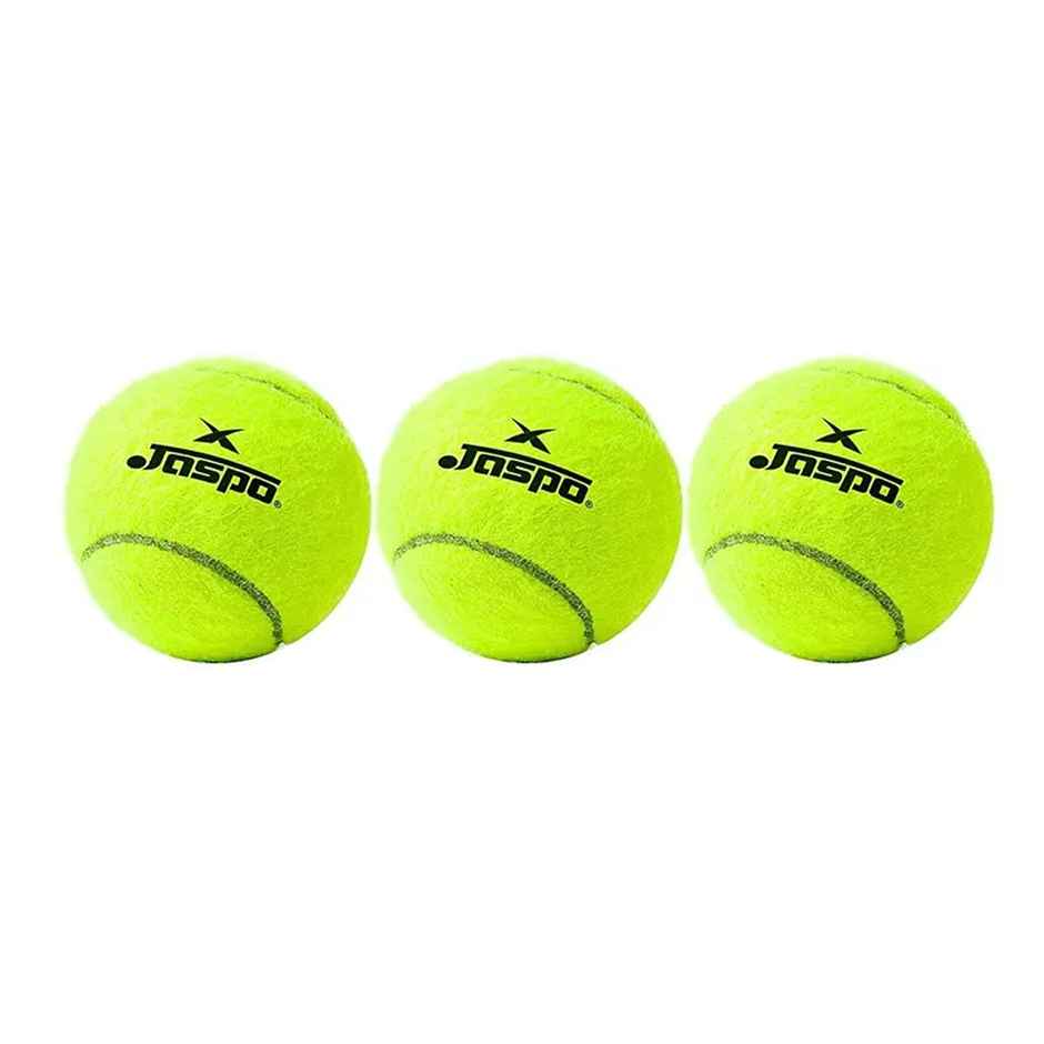 Jaspo Natural Rubber Synthetic Light Weight Cricket Tennis Ball Green Pack Of 3 Green 6 Years+