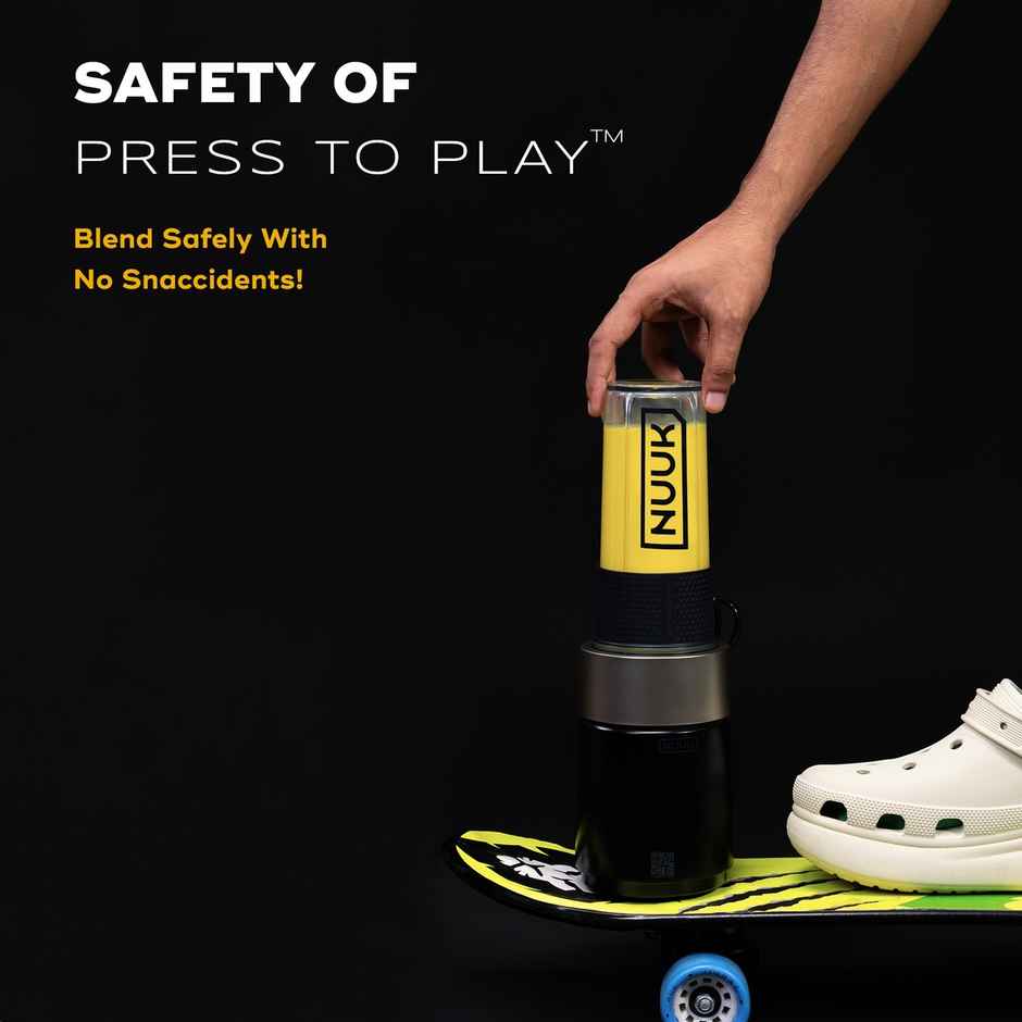 Nuuk Krush Blender | 6 Patended Titanium Blades | 500W | 24500 RPM Motor | Elderberry Black