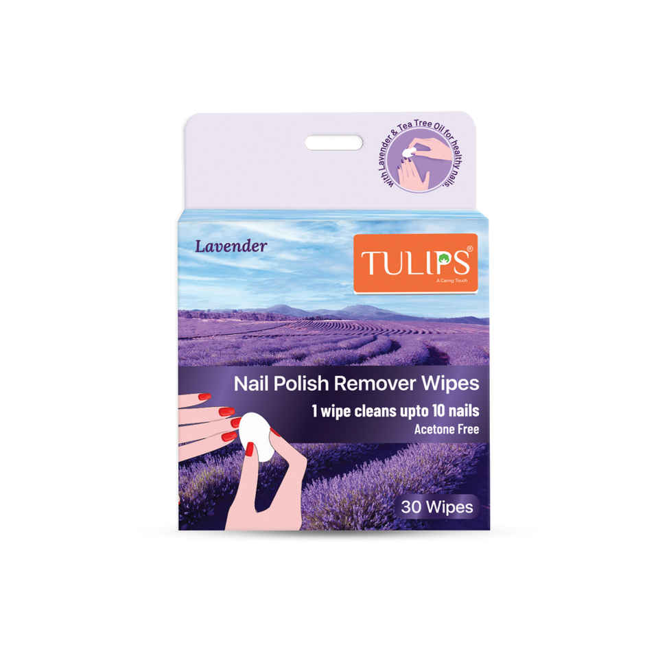 Tulips Lavender Nail Polish Remover Wipes