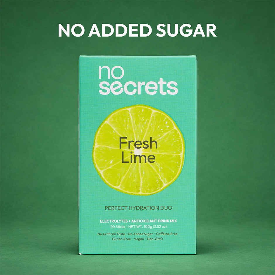 No Secrets Perfect Hydration Duo Electrolytes & Antioxidants Fresh Lime