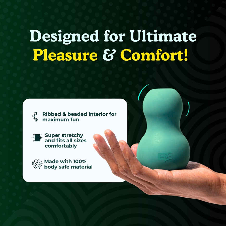 BoldEdge Double Barrel Men Stroker Personal Massager and Water-based Strawberry Lubricant Combo