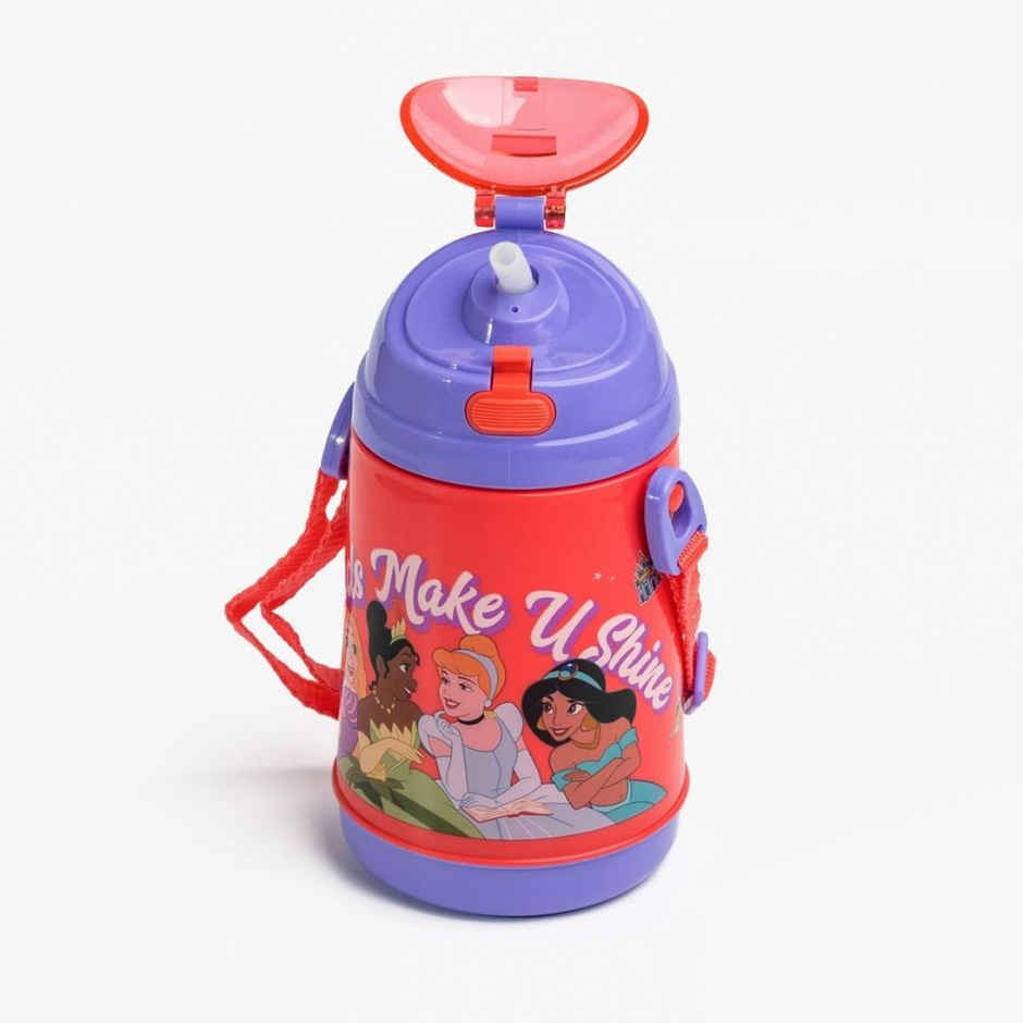H M International Disney Princess Straw Sipper Water Bottle | Multicolour | 400 ml