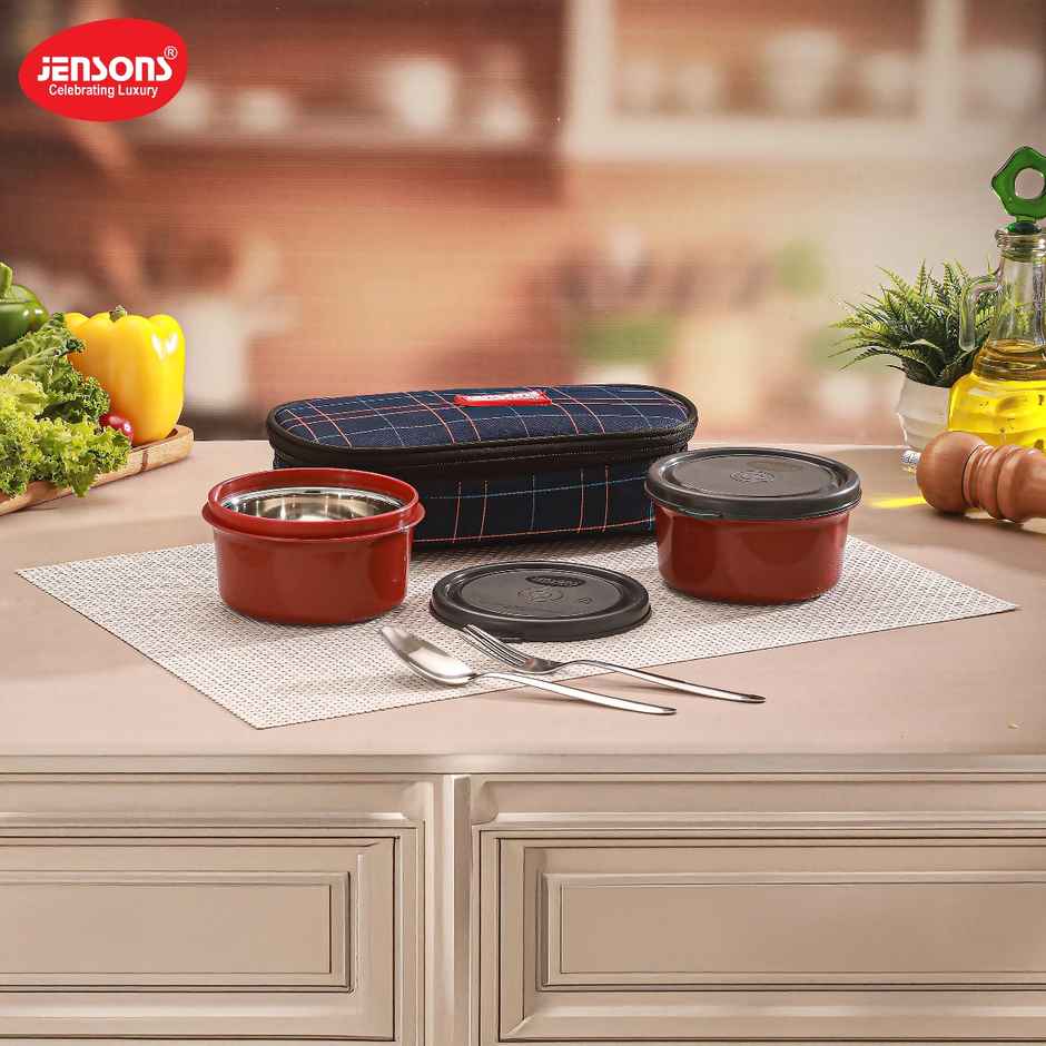 Jensons Stainless Steel Wonder 2 Lunch Box