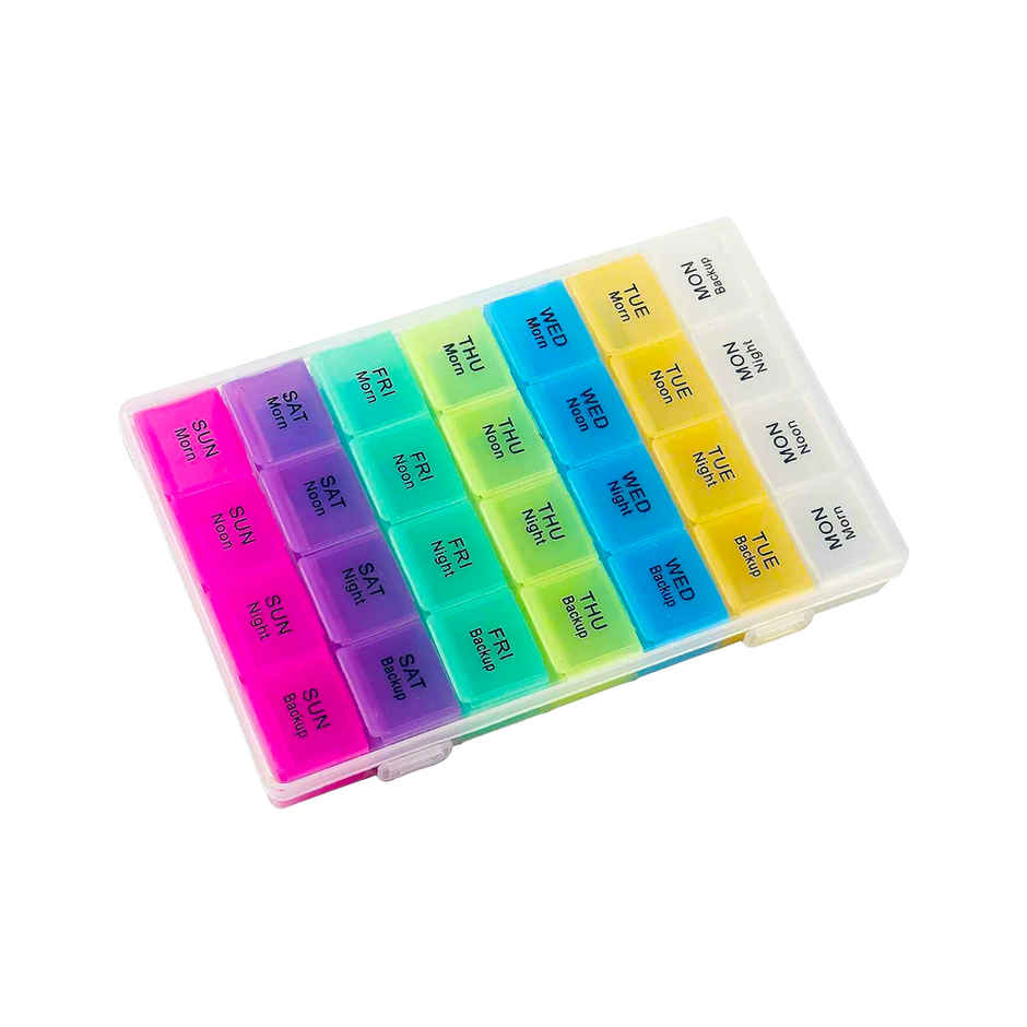Urbanfix Bulfyss 7 Color Pill Box Medicine Storage Case Container Holder Weekly Day Pill Organizer