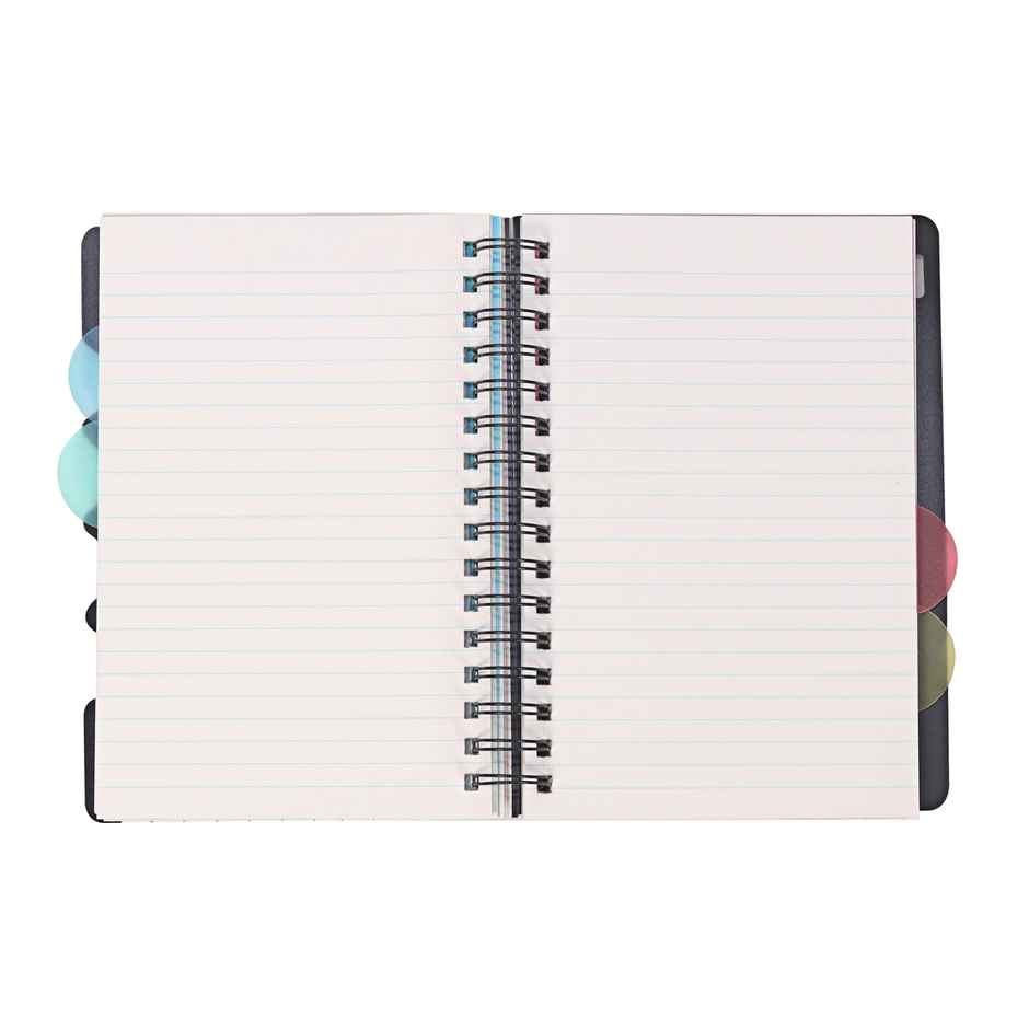 Saya 5 Subject A5 Premium Notebook | Single Ruled | Perforated Pages 300 | 21.6 x 14 cm | Assorted