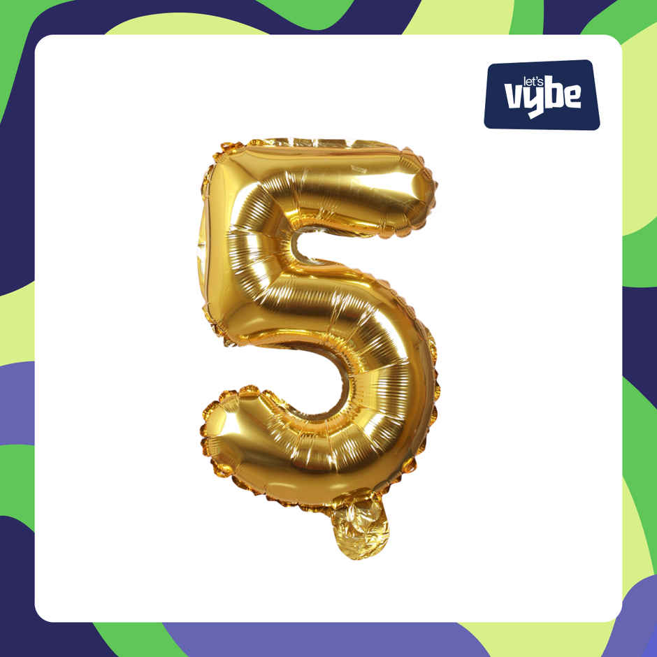 Let's Vybe Foil Balloon Number 5