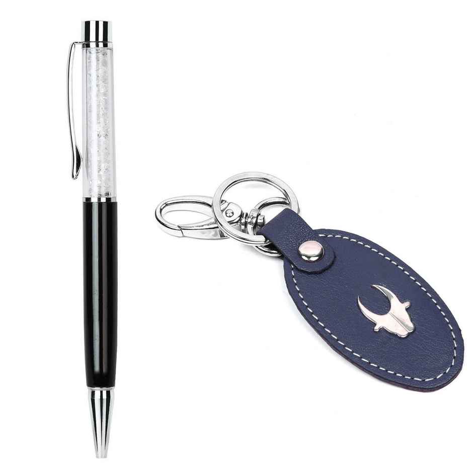 Wildhorn Men's Leather Wallet Gift Set | Blue