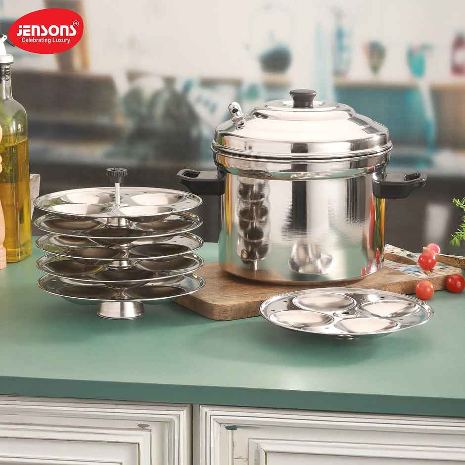 Jensons idly cooker with 24 idly Plate