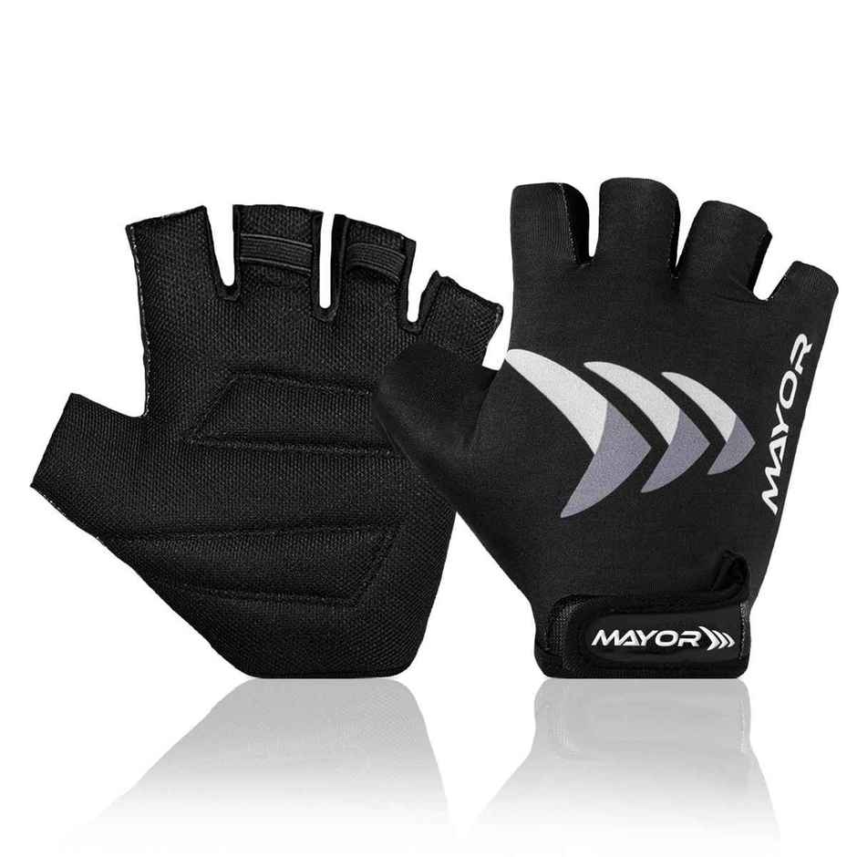 Mayor Freedom Gym & Fitness Gloves For Men And Women (Grey/Black, Free Size)
