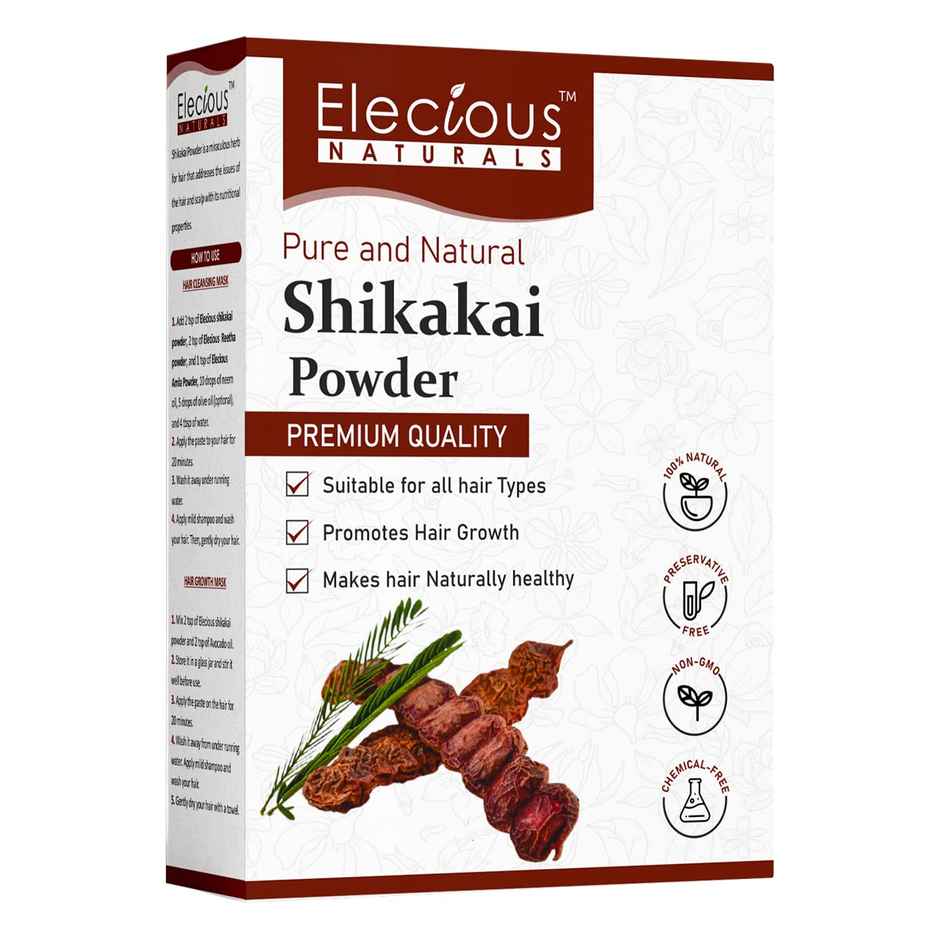 Elecious Shikakai Powder for Hair | For Hair Wash and Shampoo
