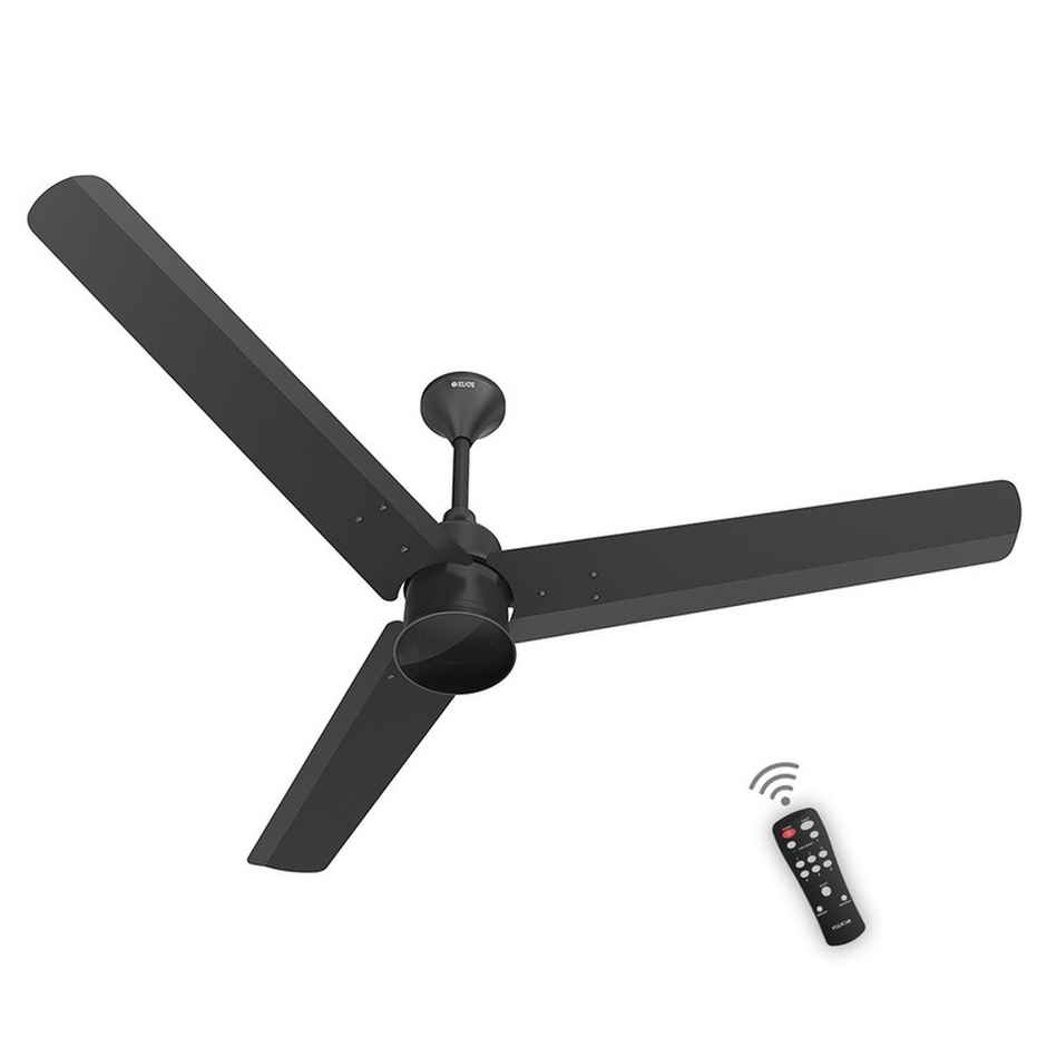 Polycab Silencio Mini BLDC Ceiling fan, 1200mm, Remote Control, 5-Star, 25 Speed Setting,Matt Black