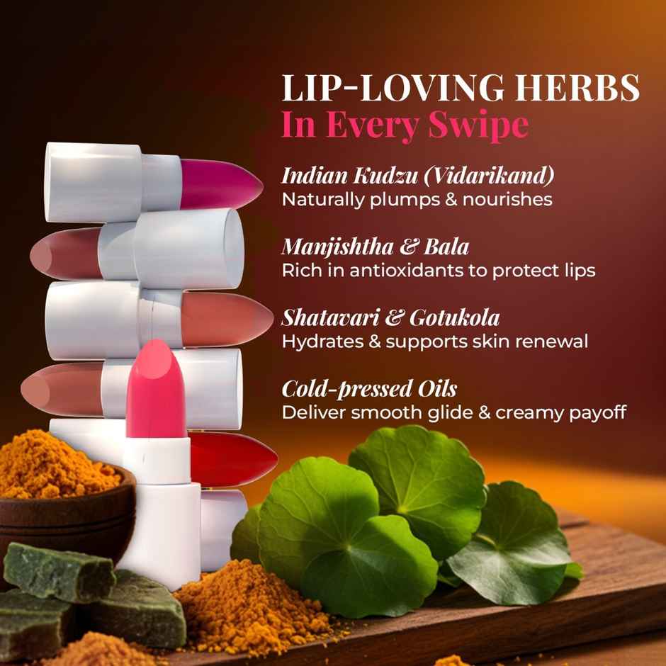 Just Herbs Ayurvedic Micro Mini Kit | Matte Lipsticks Long Lasting Travel Friendly
