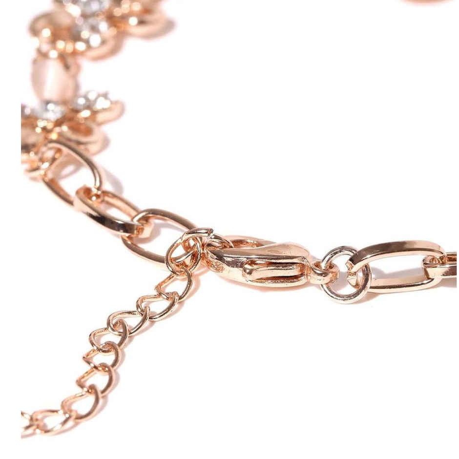 YouBella Jewellery Stylish Fancy Party Wear Gold Plated Charm Bracelet For Women - Silver