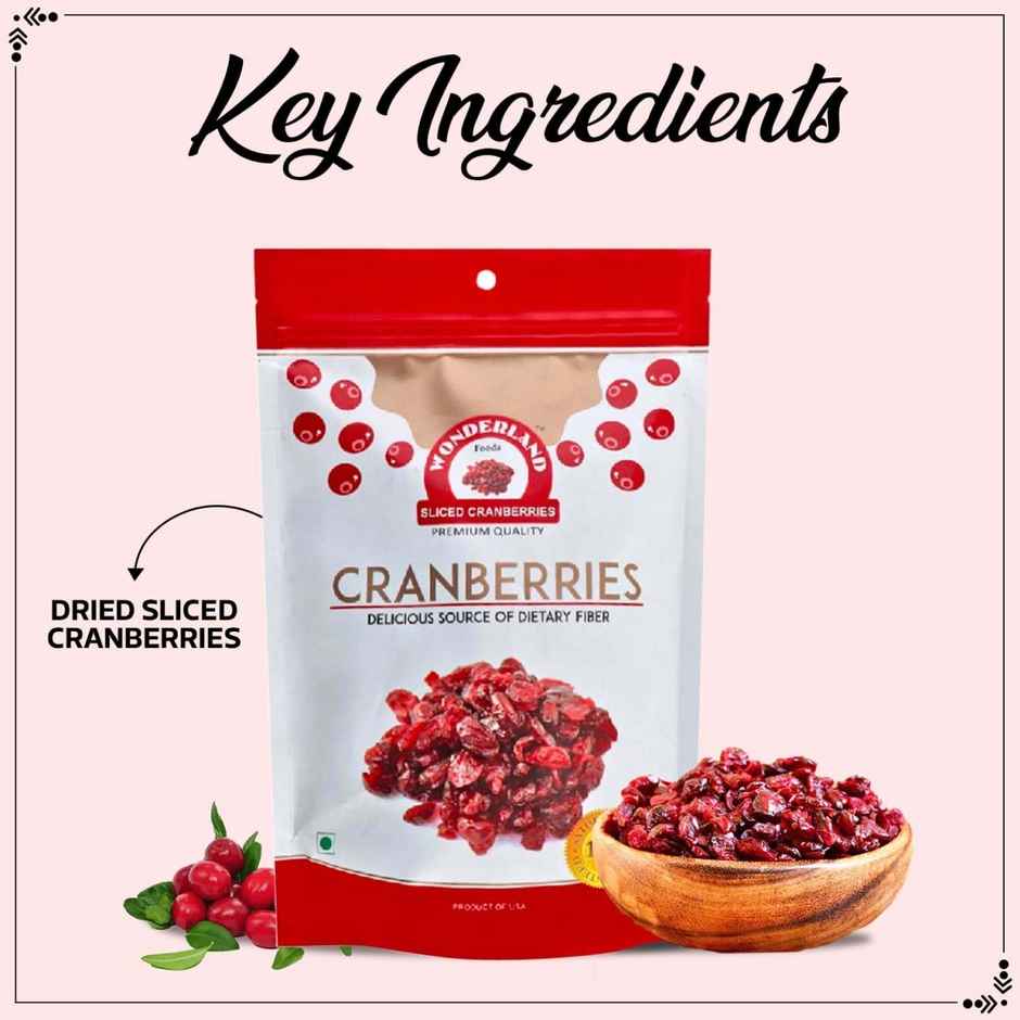 Wonderland Foods Vrat Sliced Dried Cranberries