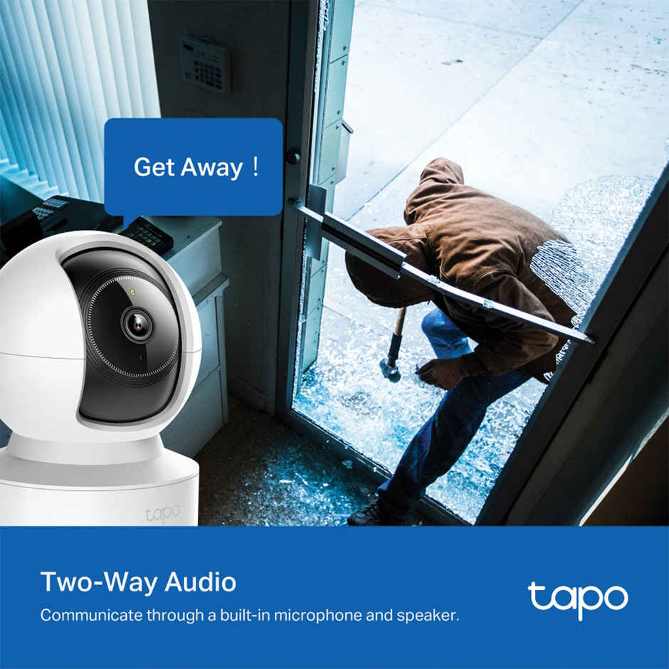TP-Link Tapo C222 2K QHD 1440p 4MP Pan/Tilt AI Smart Home Security Wi-Fi Camera| Works with Google Home and Alexa | 360Degree Ethernet/Wi-Fi Connection | Two-Way Audio| Advanced Night Vision - White