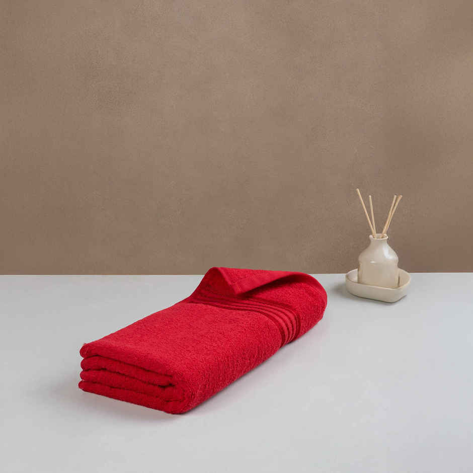Himeya Quick Dry 380 GSM Cotton Bath Towel | Spanish Red