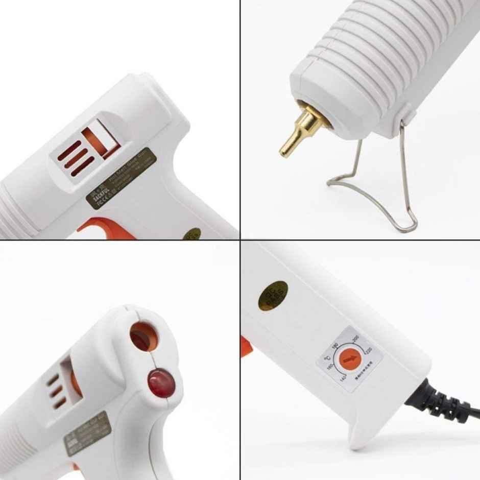 Chrome Hot Melt Glue Gun Machine 100W Adjustable Constant Temperature Hot Melt