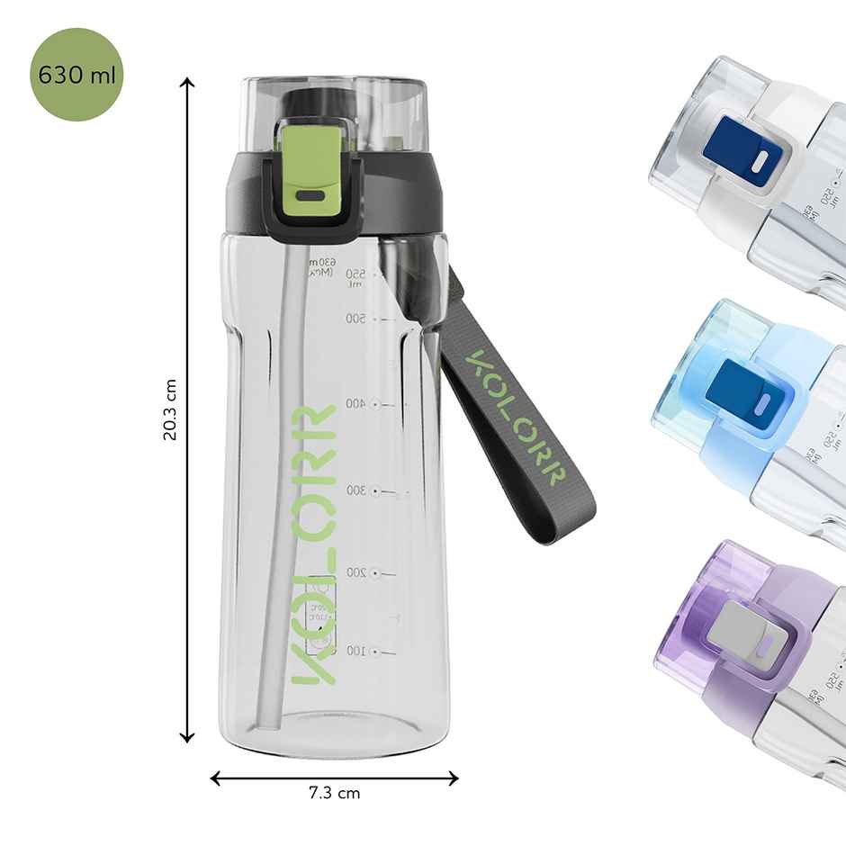 Kolorr Glide 630 ml Bottle | Black & Green | Ideal for Travel & Everyday Hydration