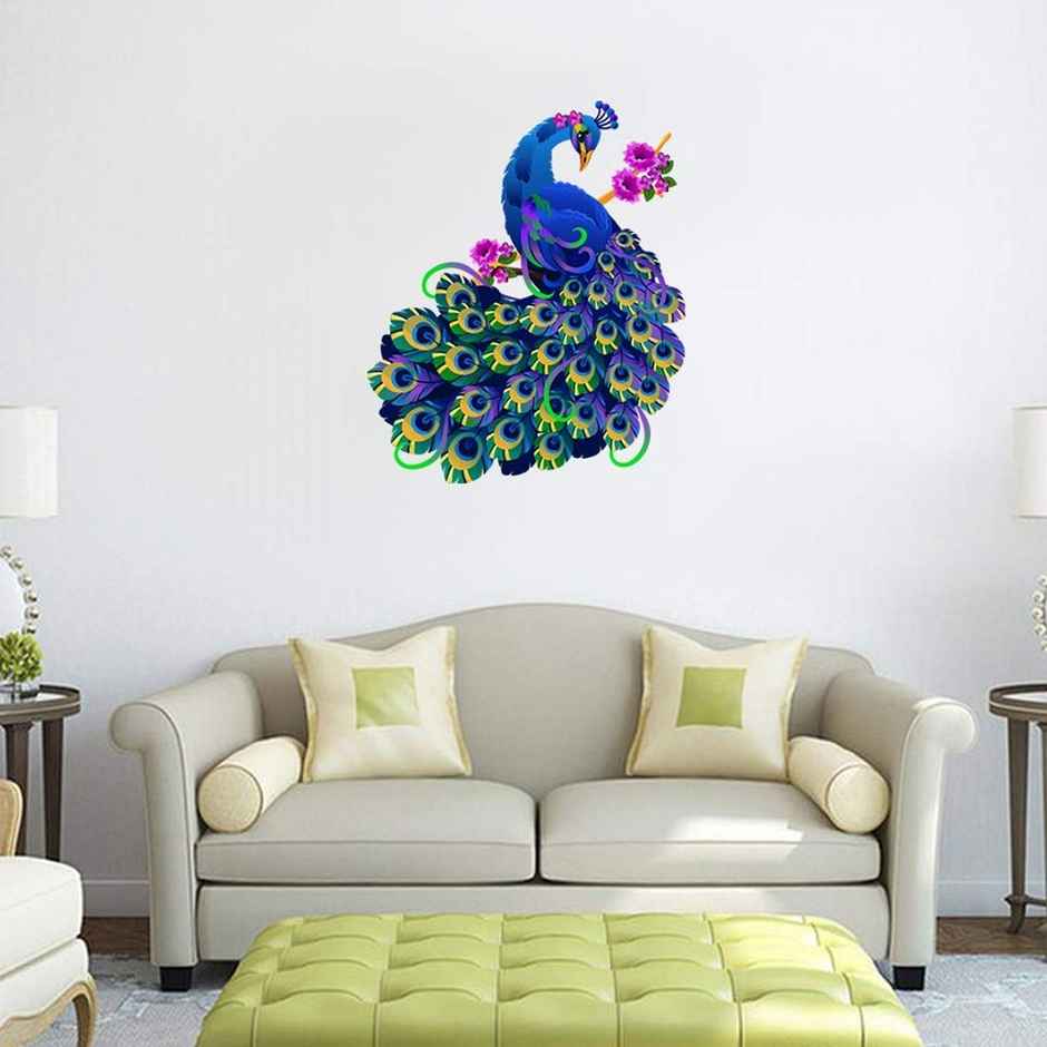 Divine Vibes Peacock Wall Sticker