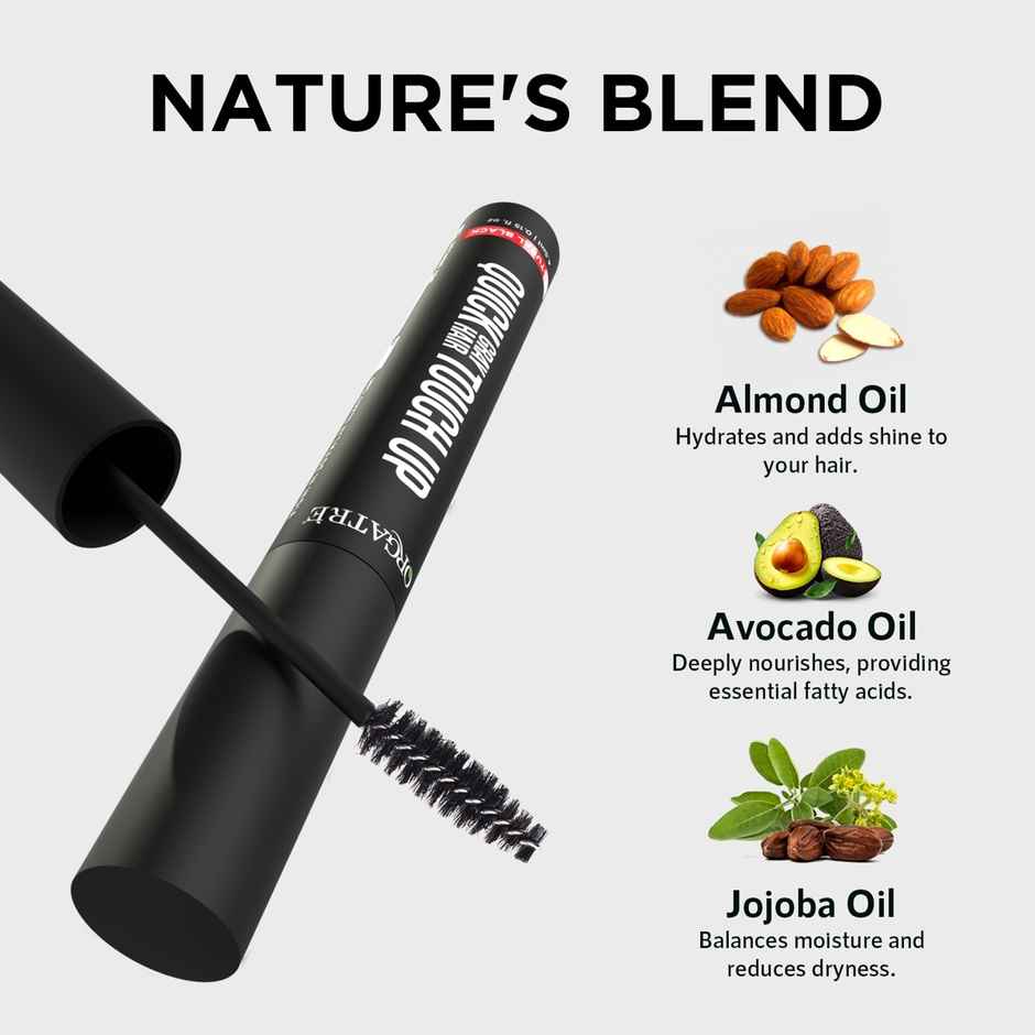 Orgatre Quick Gray Hair Touch Up Stick | Instant Gray Coverage | Semi Permanent -Black Color