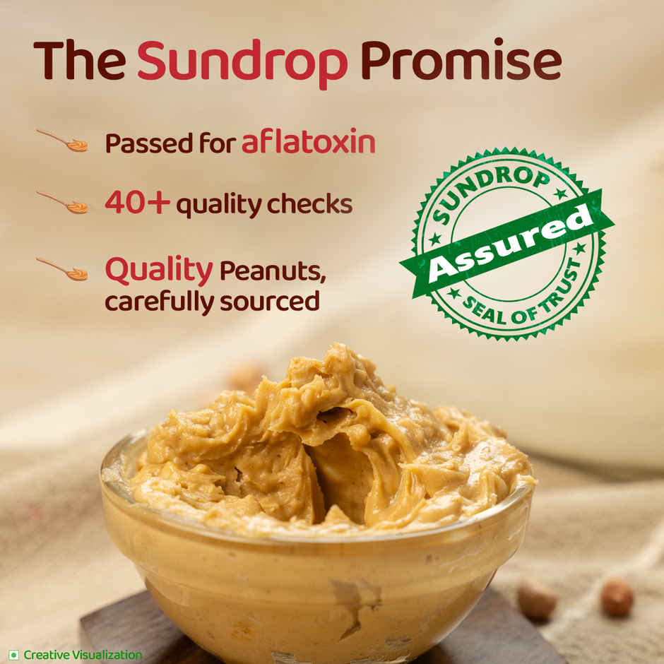 Sundrop Peanut Butter with Jaggery | Crunchy | With 25% Protein | No refined sugar