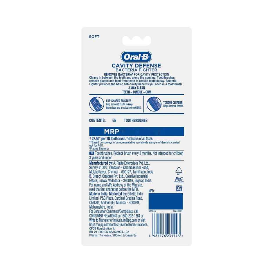 Oral-B Cavity Defense Bacteria Fighter Soft Toothbrush