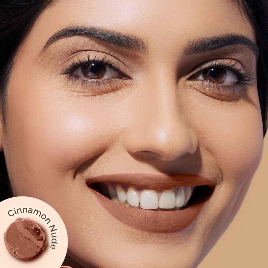 Mamaearth Moisture Matte Lipstick - Cinnamon Nude | Smudge Proof Combo