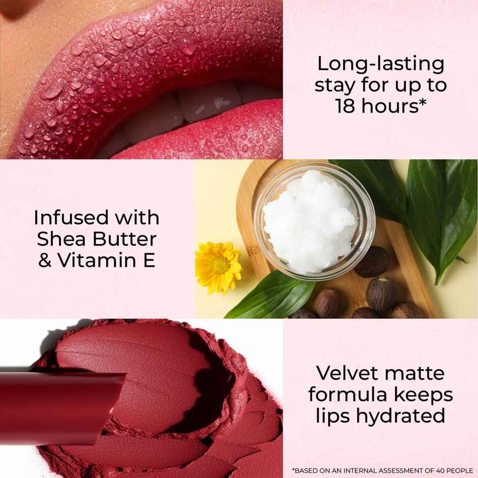 Just Herbs Transfer And Smudge Proof Rich Pigmented Lipstick (Blushing Nude)