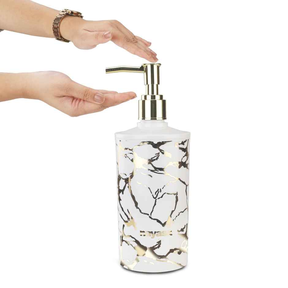Nayasa Stylo Plastic Soap Dispenser for Kitchen & Bathroom | Gold
