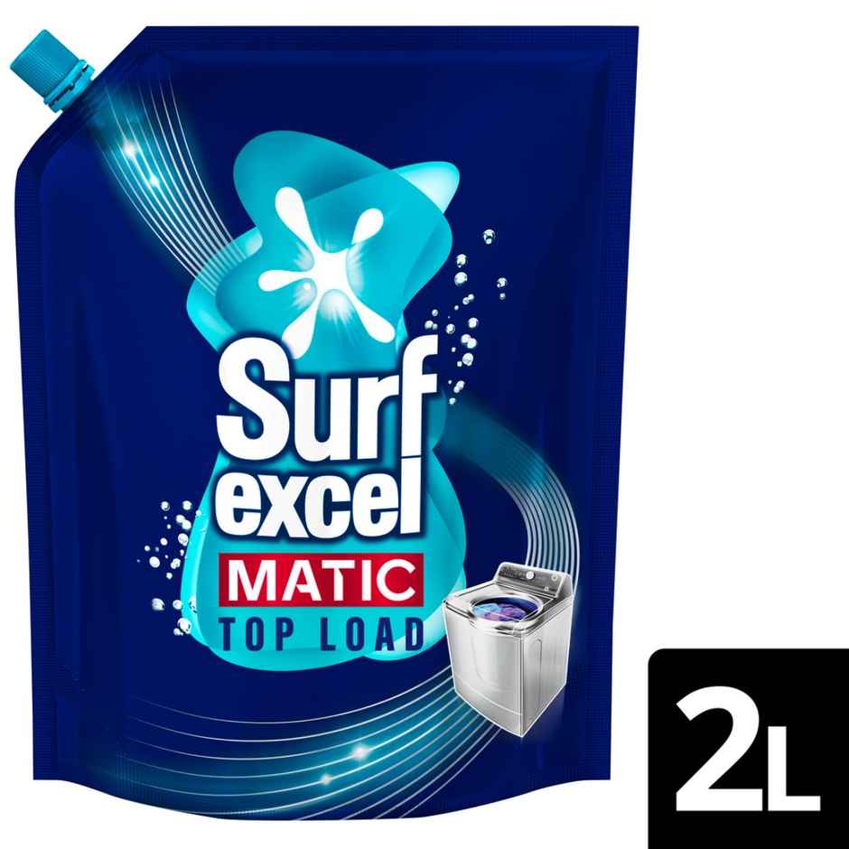 Surf Excel Matic Top Load Detergent Liquid Refill | Tough Dried Stain Removal (2L) & Comfort Morning Fresh After Wash Fabric Conditioner (2L) Combo
