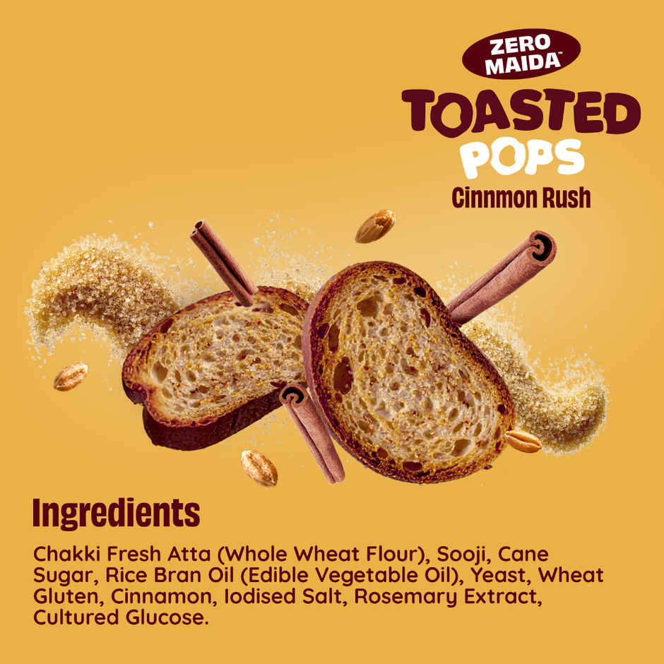 The Health Factory Rusk Pops- Cinnamon Rush (Zero Maida) Combo