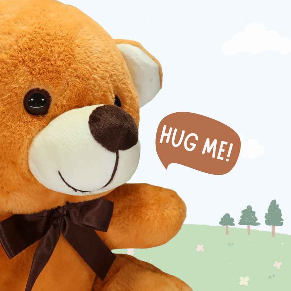 Toytales Cute Brown Teddy Bear | Soft Toy Plushie Stuffed Animal | Toys For Kids | Gift For Girls