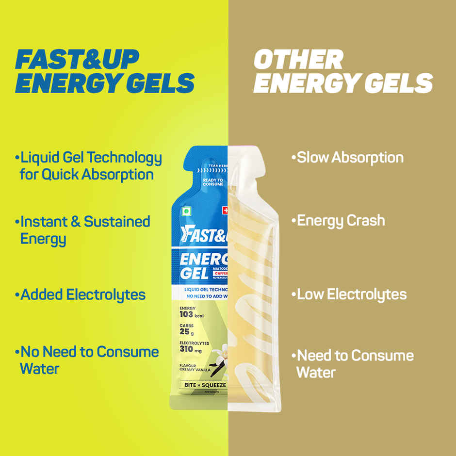 Fast&Up Energy Gel Non Caffeinated Creamy Vanilla