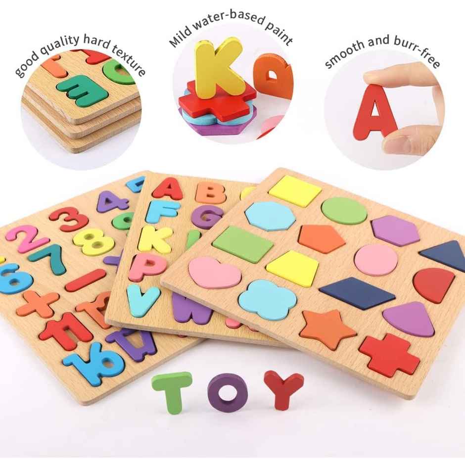 Fablue Wooden Puzzle Toddlers Toy For Kids - Numbers - Educational Learning Puzzle Toy for Kids