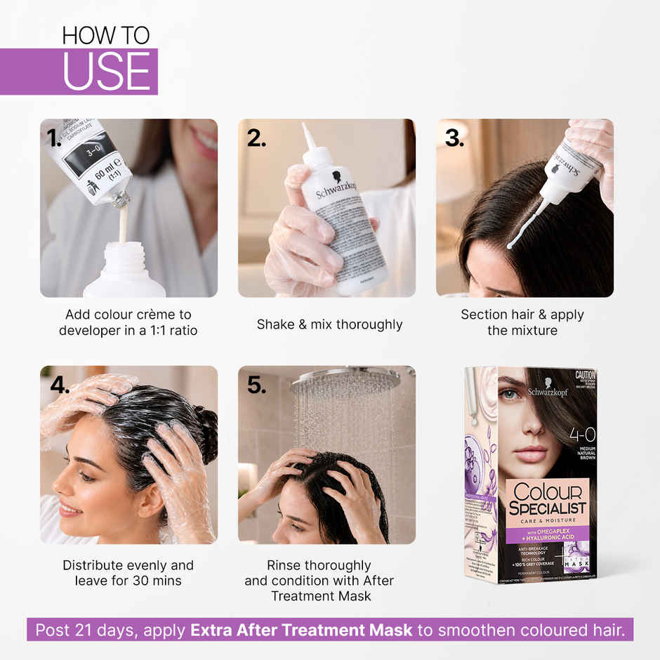 Schwarzkopf Colour Specialist Permanent Hair Colour 4-0 Medium Natural Brown