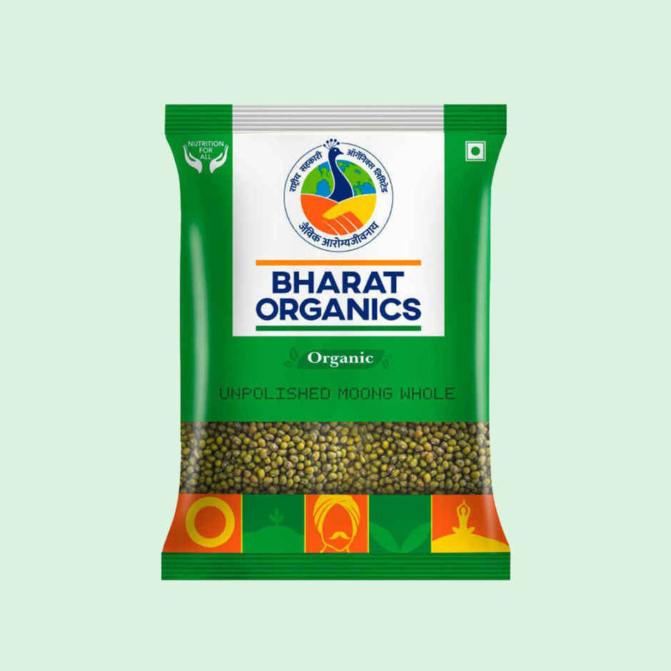 Bharat Organics Unpolished Moong Whole