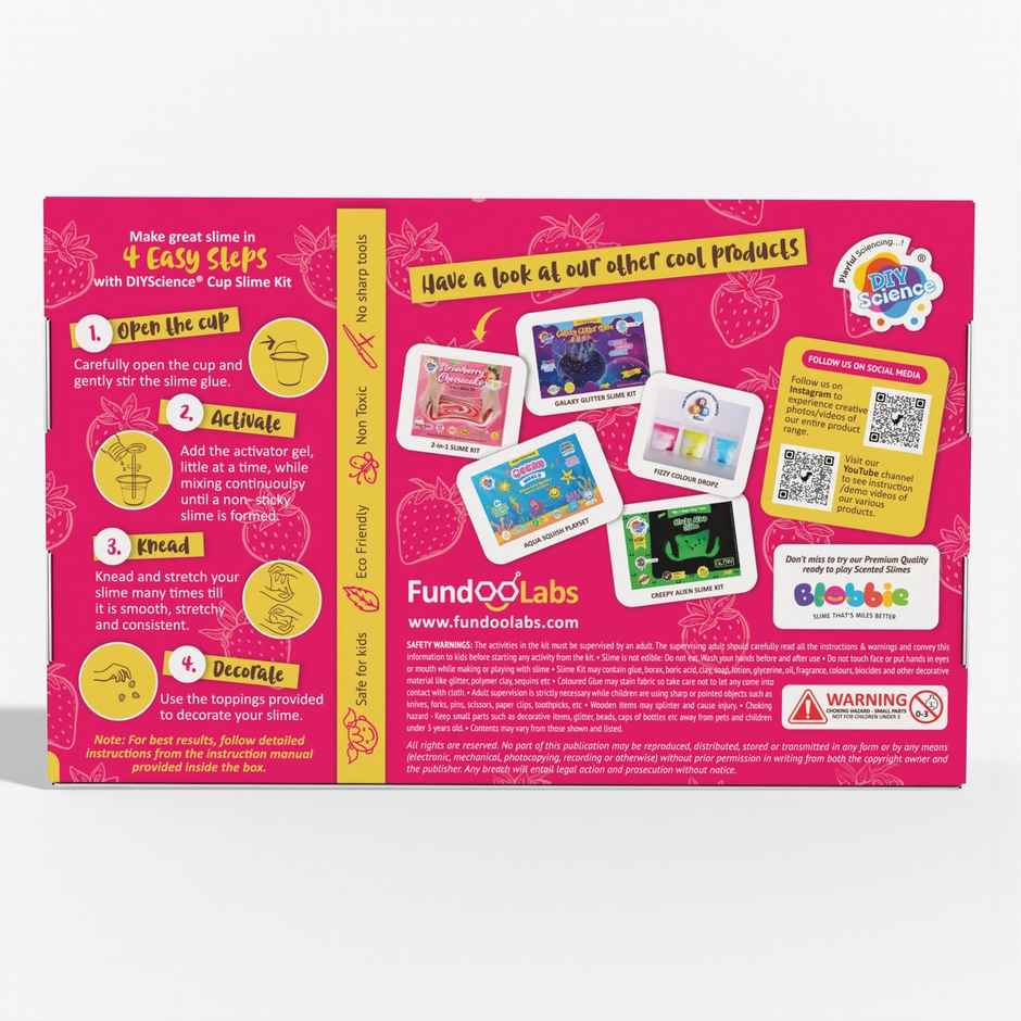 DIY Science Sparkling Strawberry Jam Slime Kit