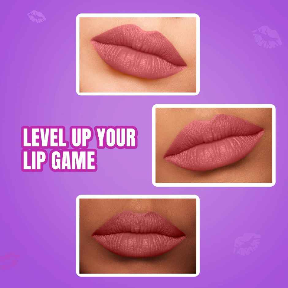 Elle 18 Color Pop Matte Lipstick | Quick Drying | Highly Pigmented | With Vitamin E | Rose Nude