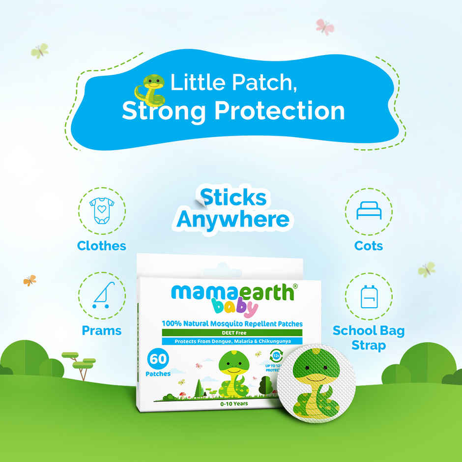 Mamaearth Baby 100% Natural Mosquito Repellent Patches