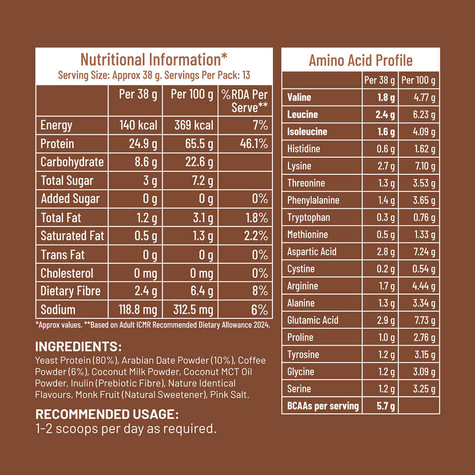 Mille Coffee Hazelnut Yeast Protein