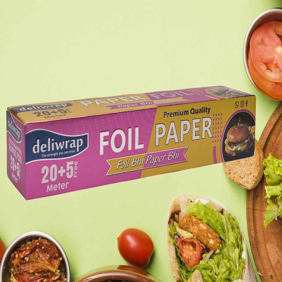 Deliwrap Paper Foil for Food Wrapping | 20 Plus 5 m