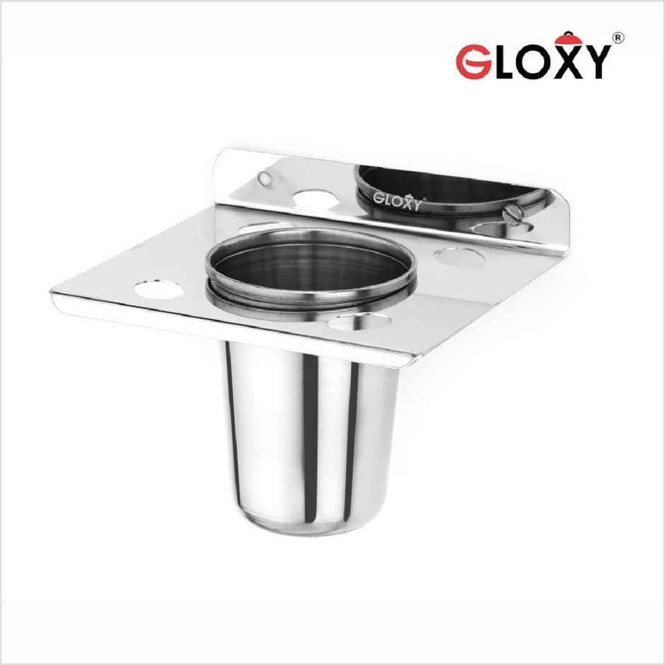 GLOXY Wall Mount Stainless Steel Toothbrush/Tumbler Holder, Usable for Bathroom and Wash Basin Area