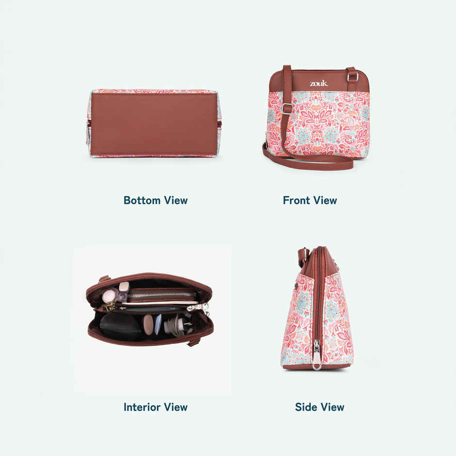 Zouk Mangalore Blossoms OOO Sling Bag - Multicolour