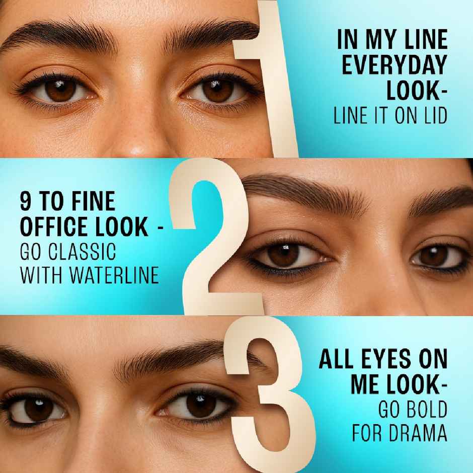 Lakme 9 to 5 Eyeconic Kajal, Smudgeproof, Waterproof, lasts upto 24 Hrs, Black