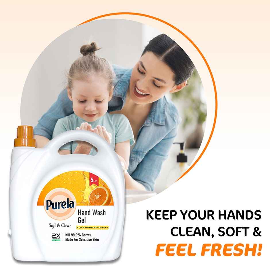 Purela Hand Wash Protection From Germs Hand Wash Liquids Liquid Handwash (Orange) 5 l