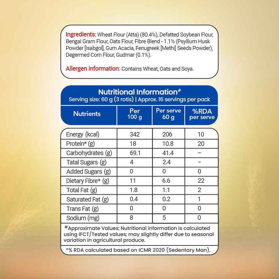 Annapurna Nutri Power Atta | High Fiber High Protein | Better Sugar Control