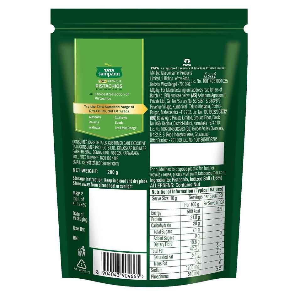 Tata Sampann Authentic Iranian Pistachios Roasted & Salted