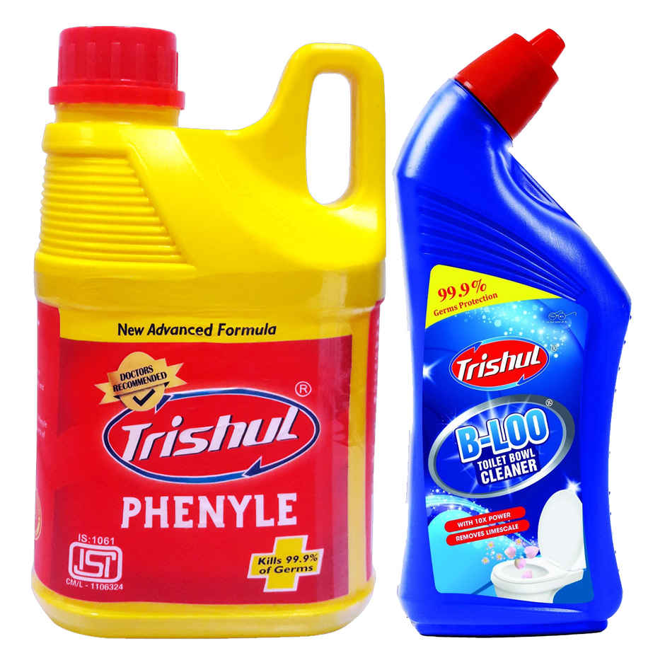 Trishul B-Loo Toilet Cleaner (500ml) & Trishul Black Phenyl Isi (1l) Combo